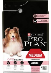 Pro Plan OptiDerma Medium Adult сухой корм для взрослых собак средних пород с лососем и рисом 3 кг. 